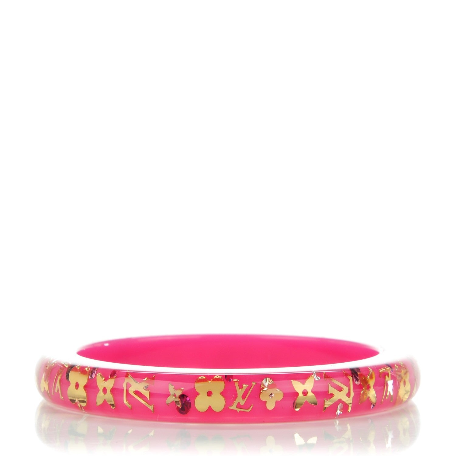 Louis Vuitton Resin Swarovski Medium Inclusion Bracelet PM Rose Pop 1 of 3