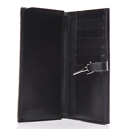 Gucci Denim Calfskin Monogram Blake Continental Wallet Black 5 of 8