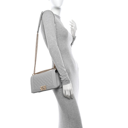 Chanel Caviar Quilted Medium Boy Flap Grey 2 of 11