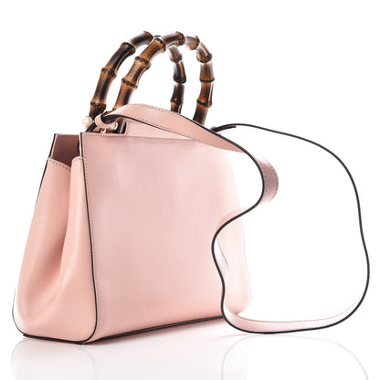 Gucci Nappa Bamboo Small Nymphaea Top Handle Bag Perfect Pink 3 of 9