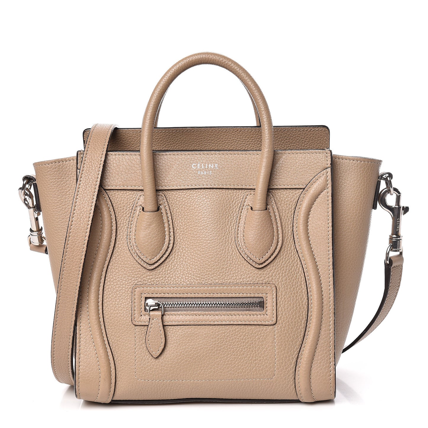 Drummed Calfskin Nano Luggage Dune