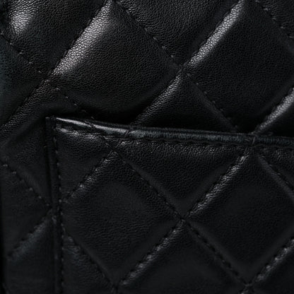 Chanel Lambskin Quilted Messenger Bag Black 18 of 21