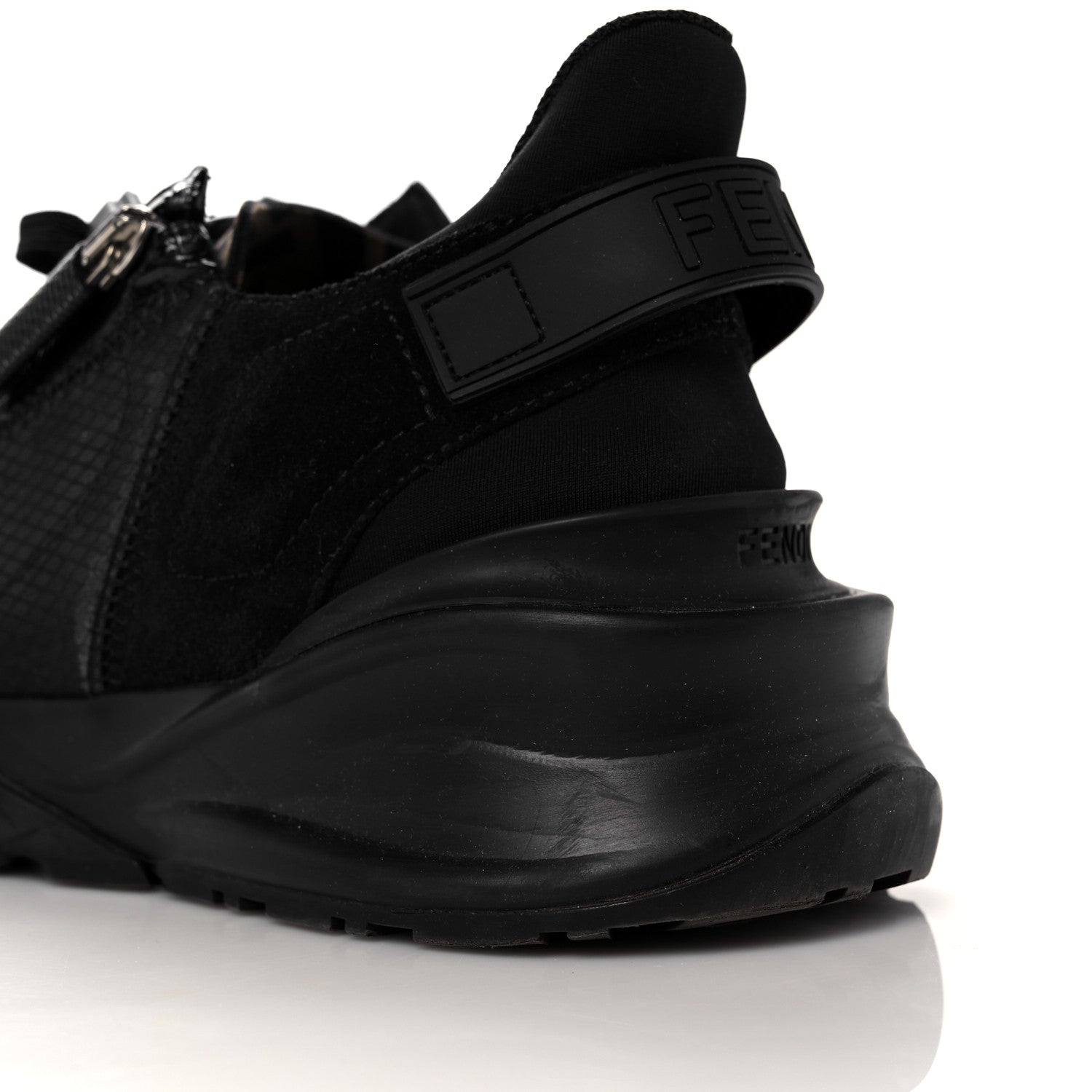 Fendi Nylon Suede Mens Fendi Flow Low Top Sneakers 8.5 Black 9 of 15