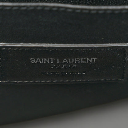 Saint Laurent Calfskin Crocodile Embossed Baby Sac De Jour Carryall Black 6 of 10