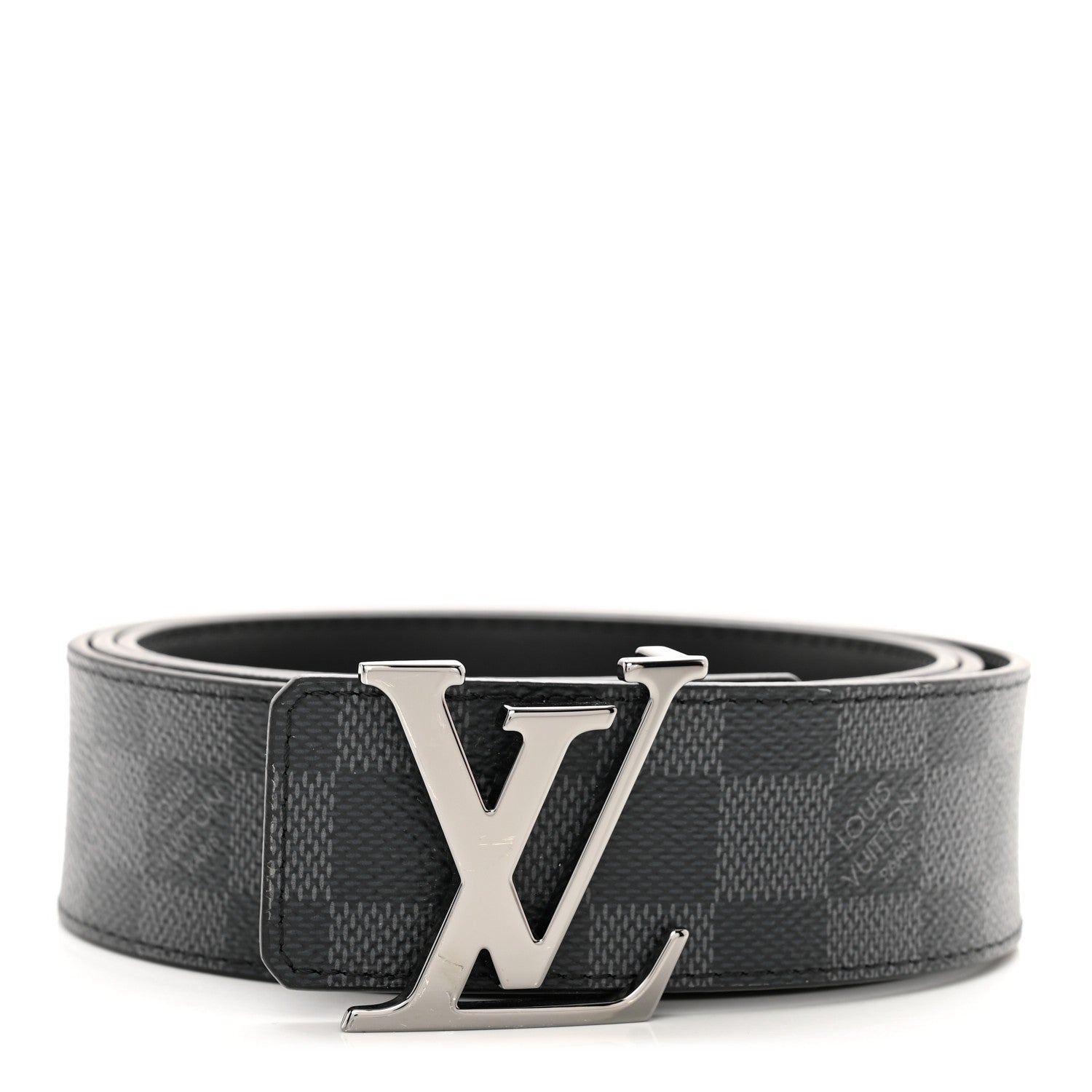 Louis Vuitton Damier Graphite 40mm LV Initiales Belt 110 44 1 of 5