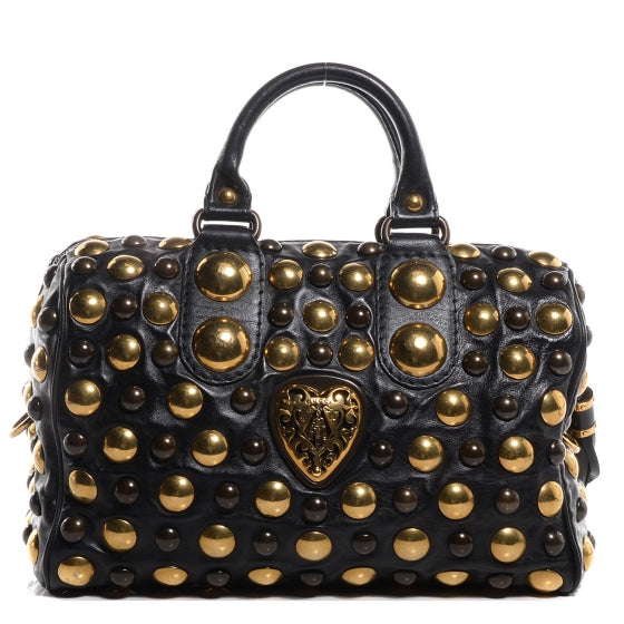 Leather Babouska Studded Medium Boston Black