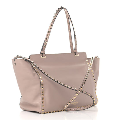 Valentino Garavani Vitello Medium Rockstud Tote Poudre 3 of 11