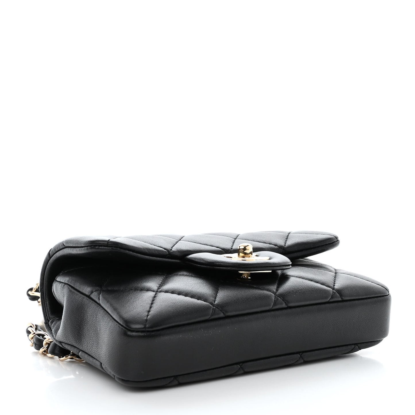 Lambskin Quilted Mini My Precious Waist Bag Black