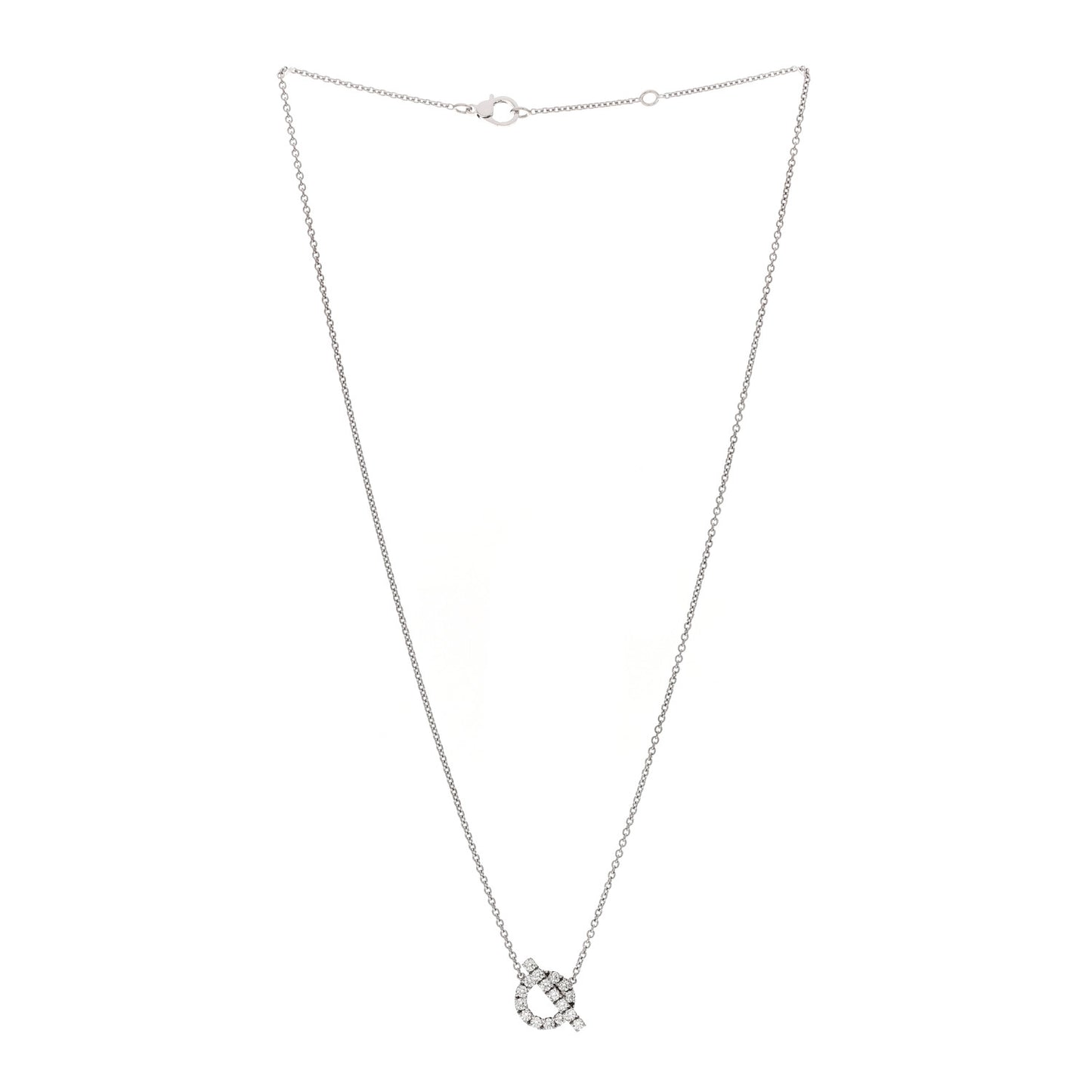 18K White Gold Diamond Finesse Pendant Necklace