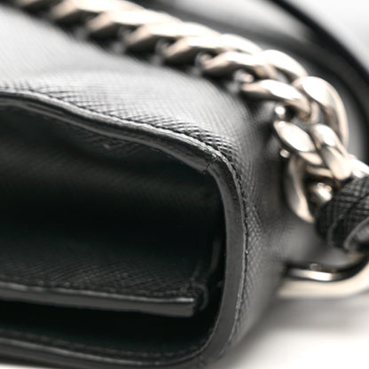 Prada Saffiano Pattina Crossbody Bag Black 10 of 10
