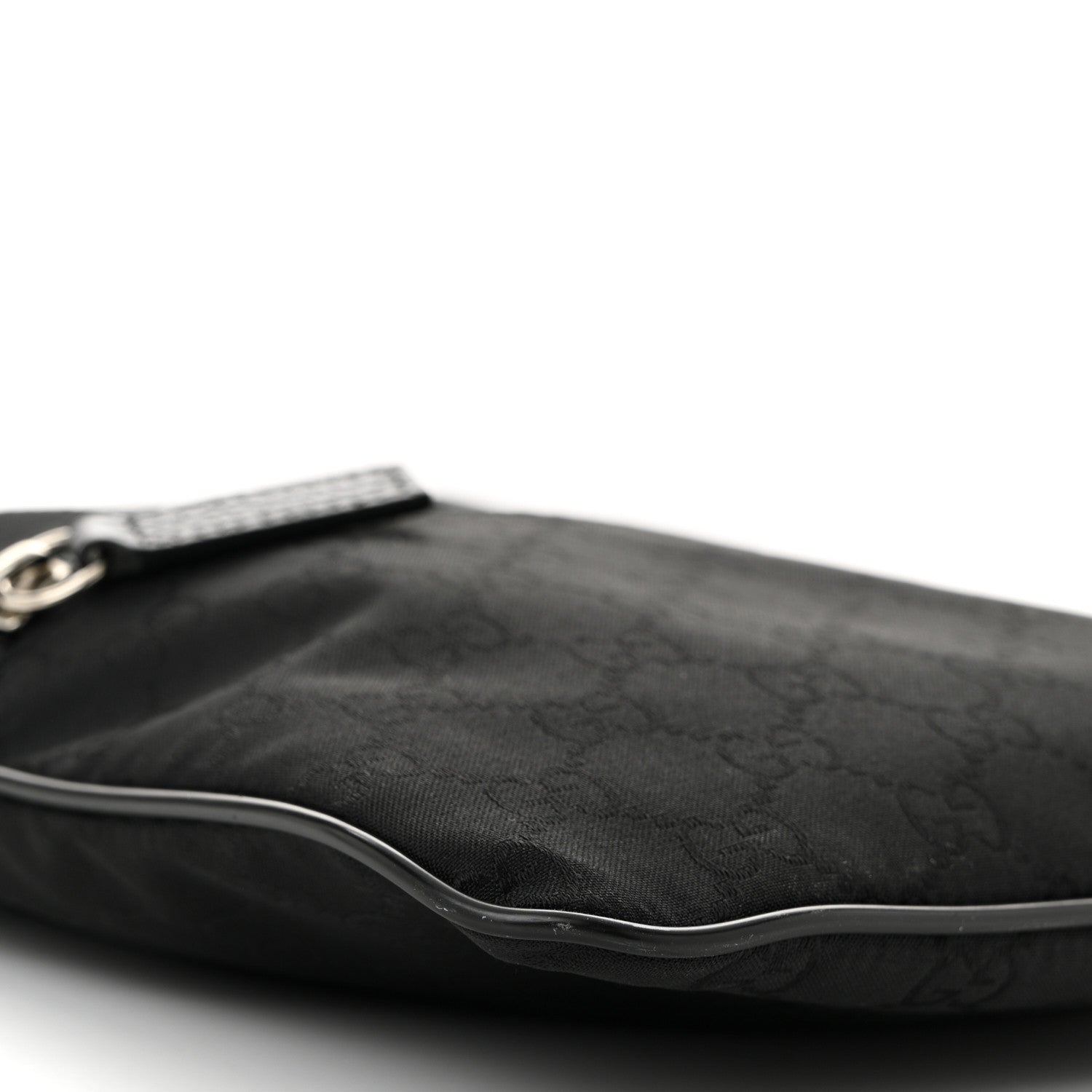 Gucci Nylon Monogram Mini Flat Messenger Bag Black 9 of 10