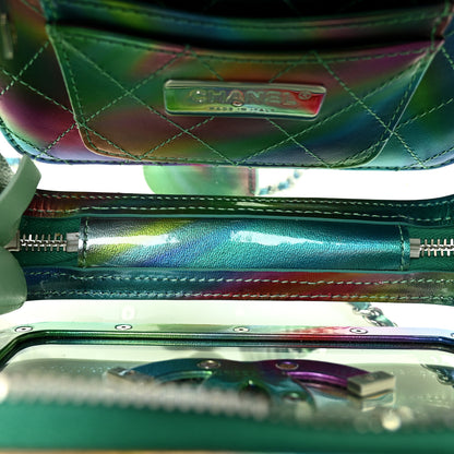 Chanel PVC Patent Calfskin Patent Lambskin Small CC Vanity Case Green 5 of 10