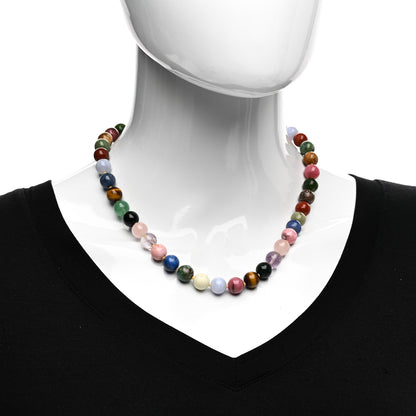 Tiffany Sterling Silver Multi Gemstone 10mm Paloma Picasso Bead Necklace 2 of 3