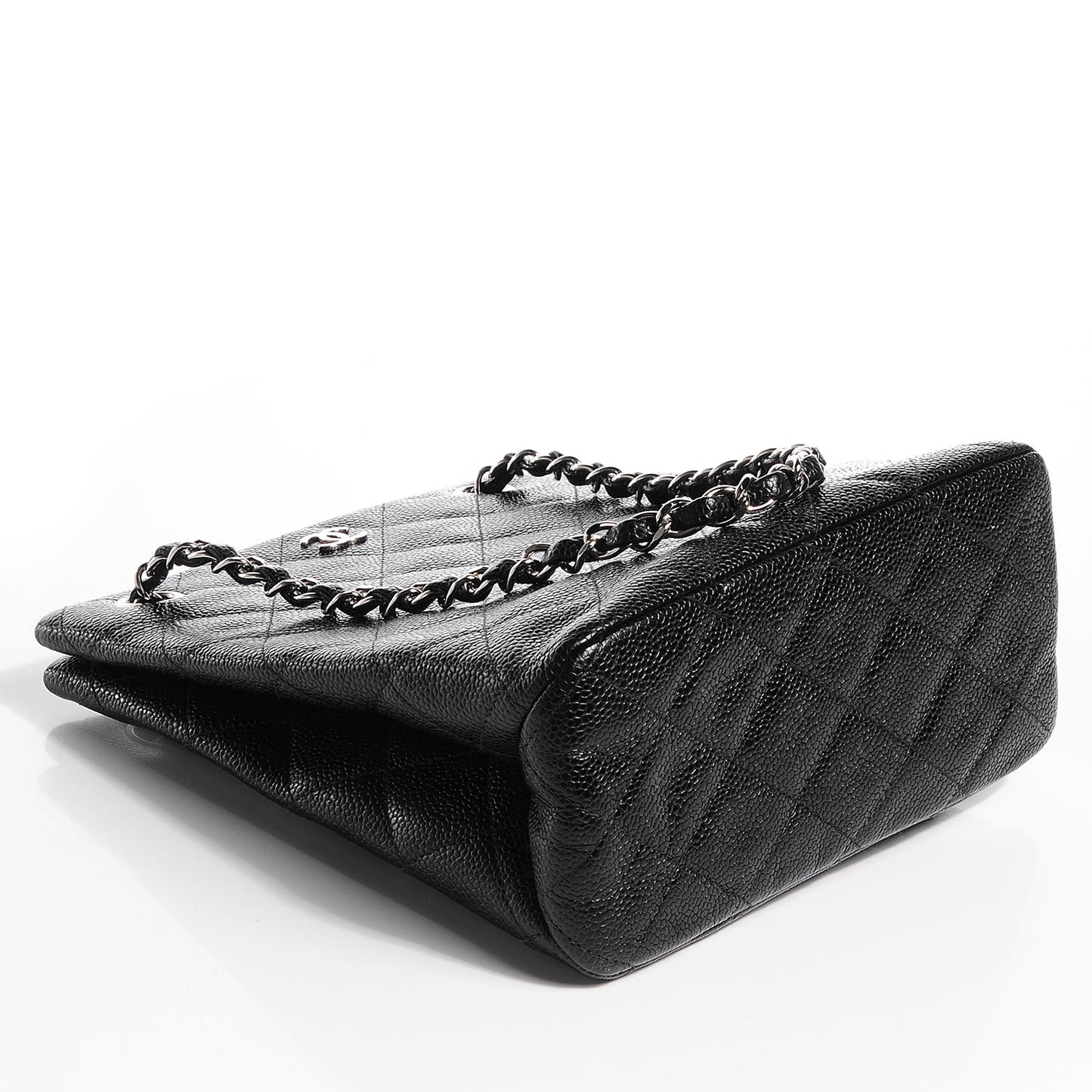 Caviar Quilted Small Shoulder Bag Black