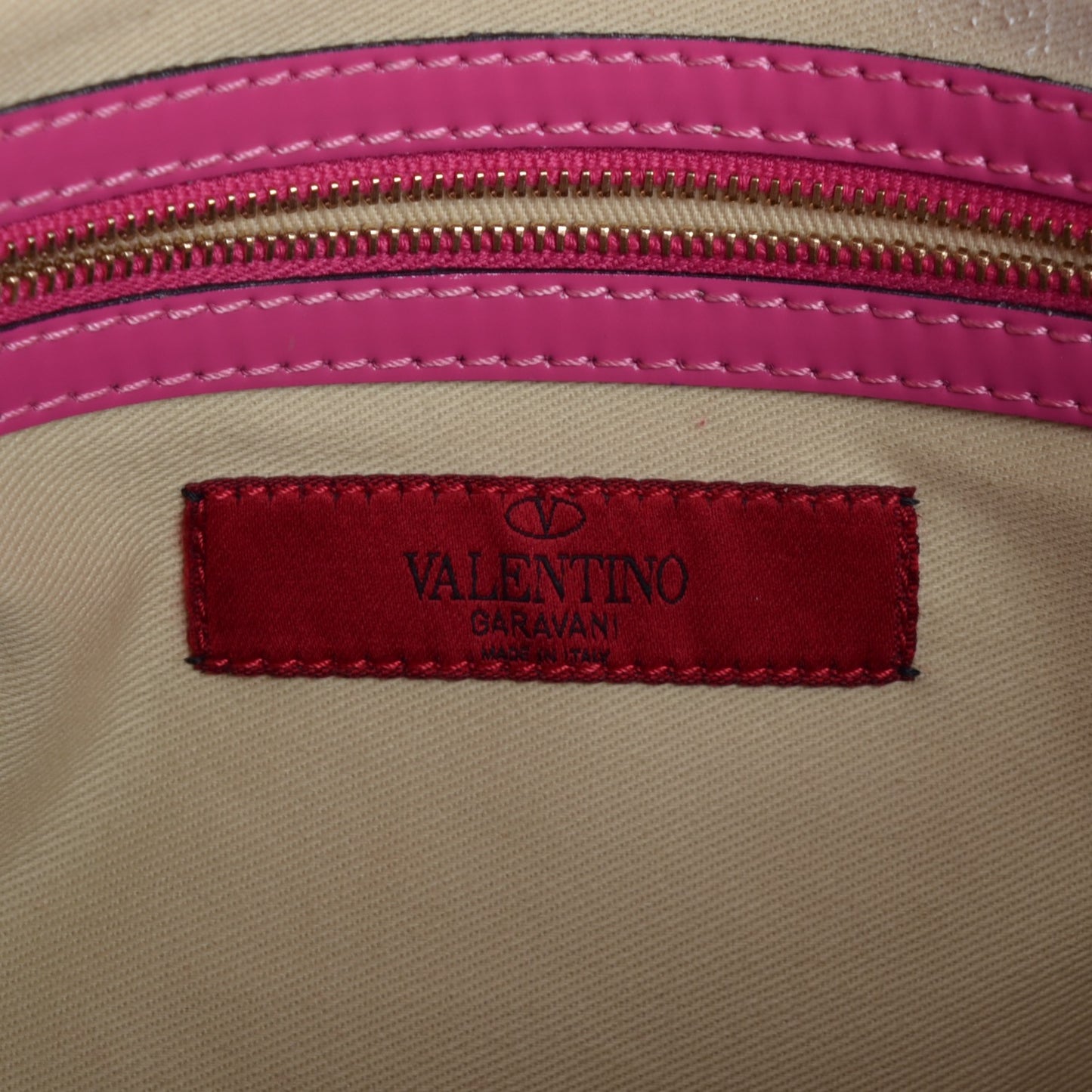 Patent Lacca Bow Tote Pop Fuxia