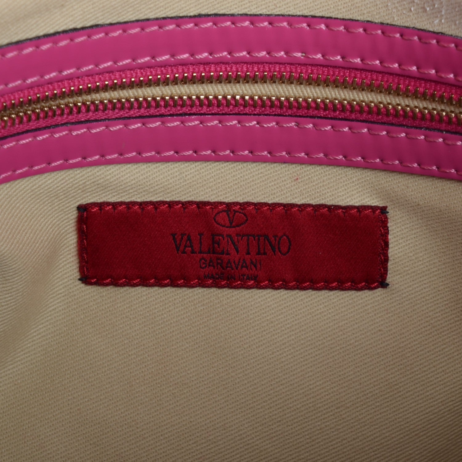 Valentino Garavani Patent Lacca Bow Tote Pop Fuxia 8 of 9
