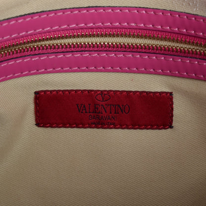 Valentino Garavani Patent Lacca Bow Tote Pop Fuxia 8 of 9