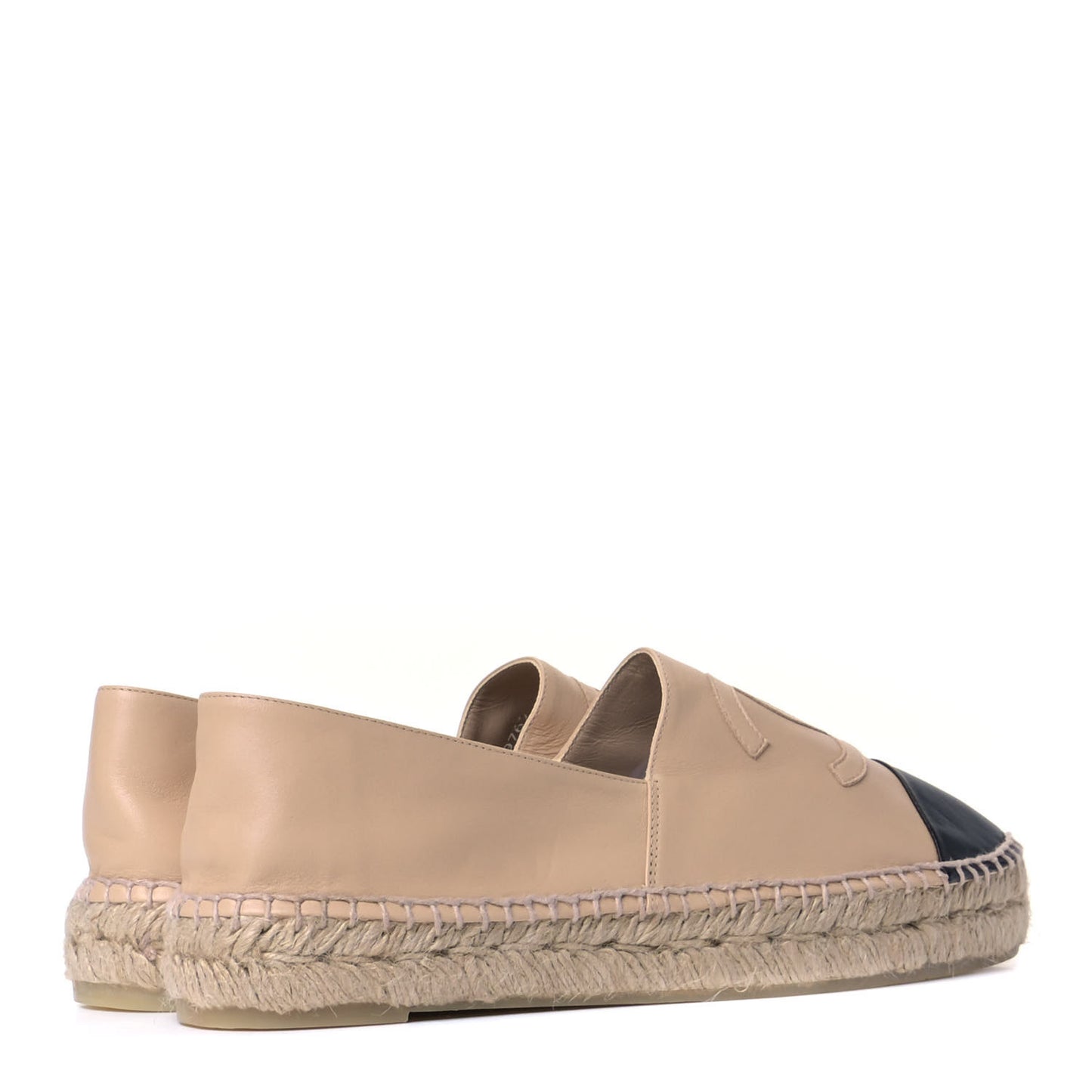 Lambskin CC Espadrilles 41 Beige Black