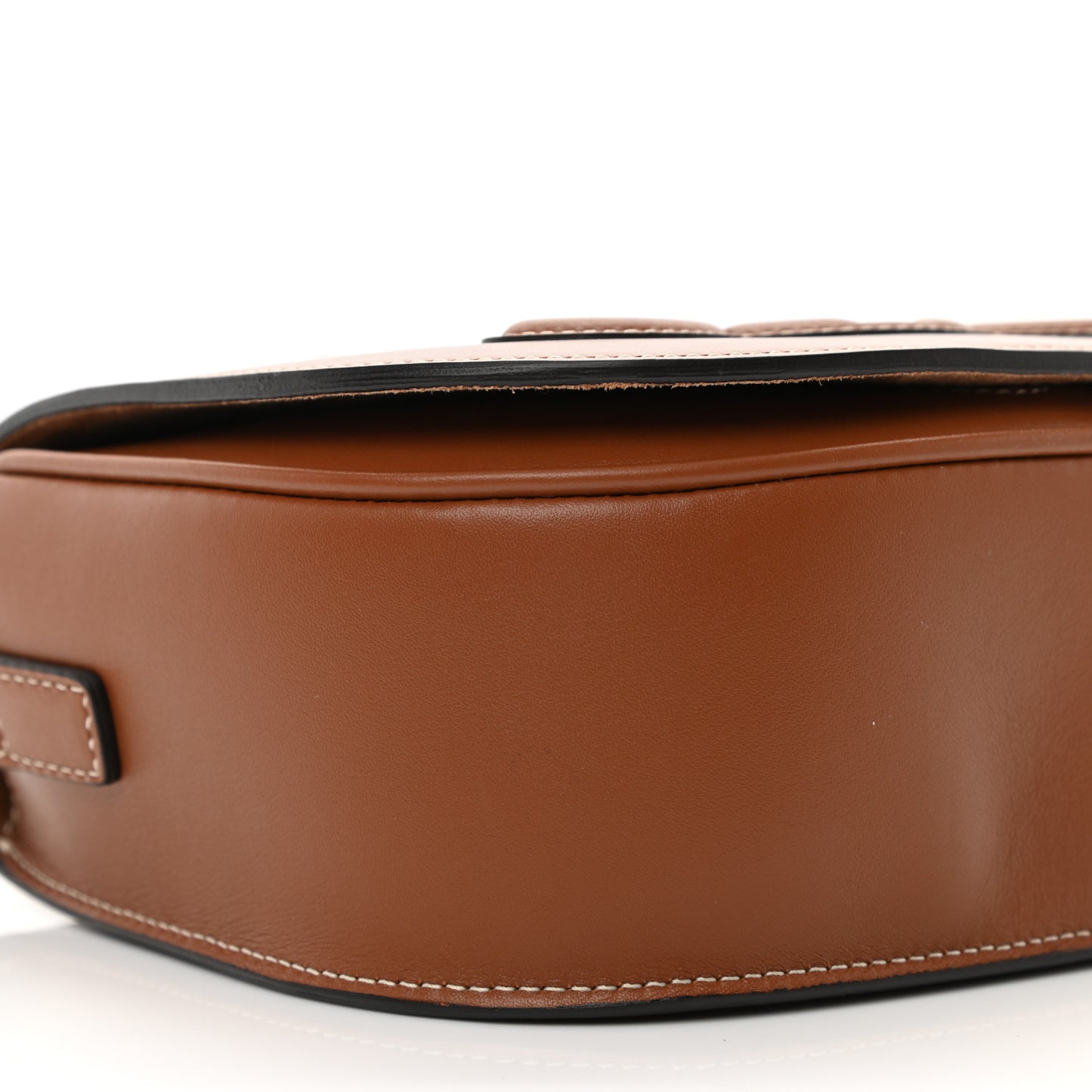 Smooth Calfskin Cuir Triomphe Folco Crossbody Bag Tan