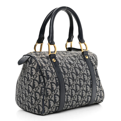 Christian Dior Monogram Boston Navy Blue 2 of 12