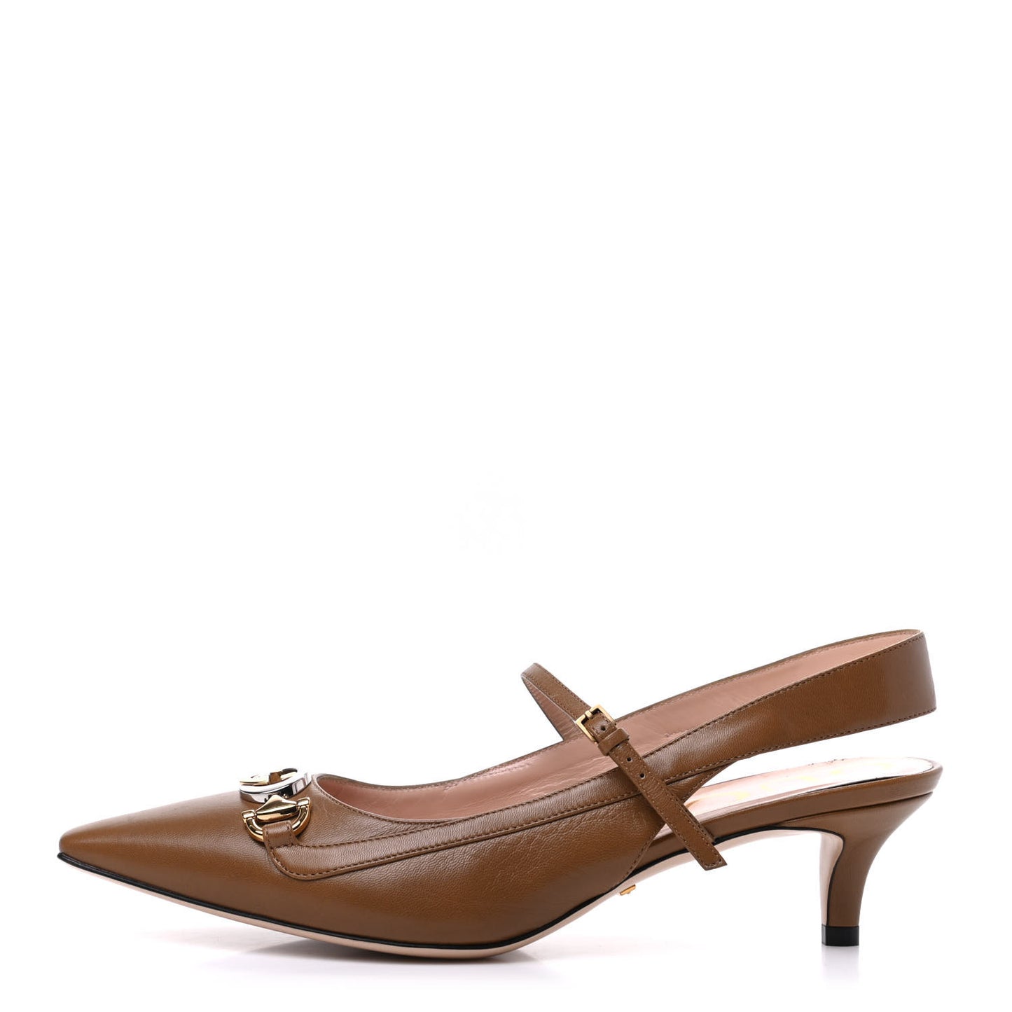Malaga Kid Zumi Slingback Low Heel Pumps 38.5 Friky Taupe