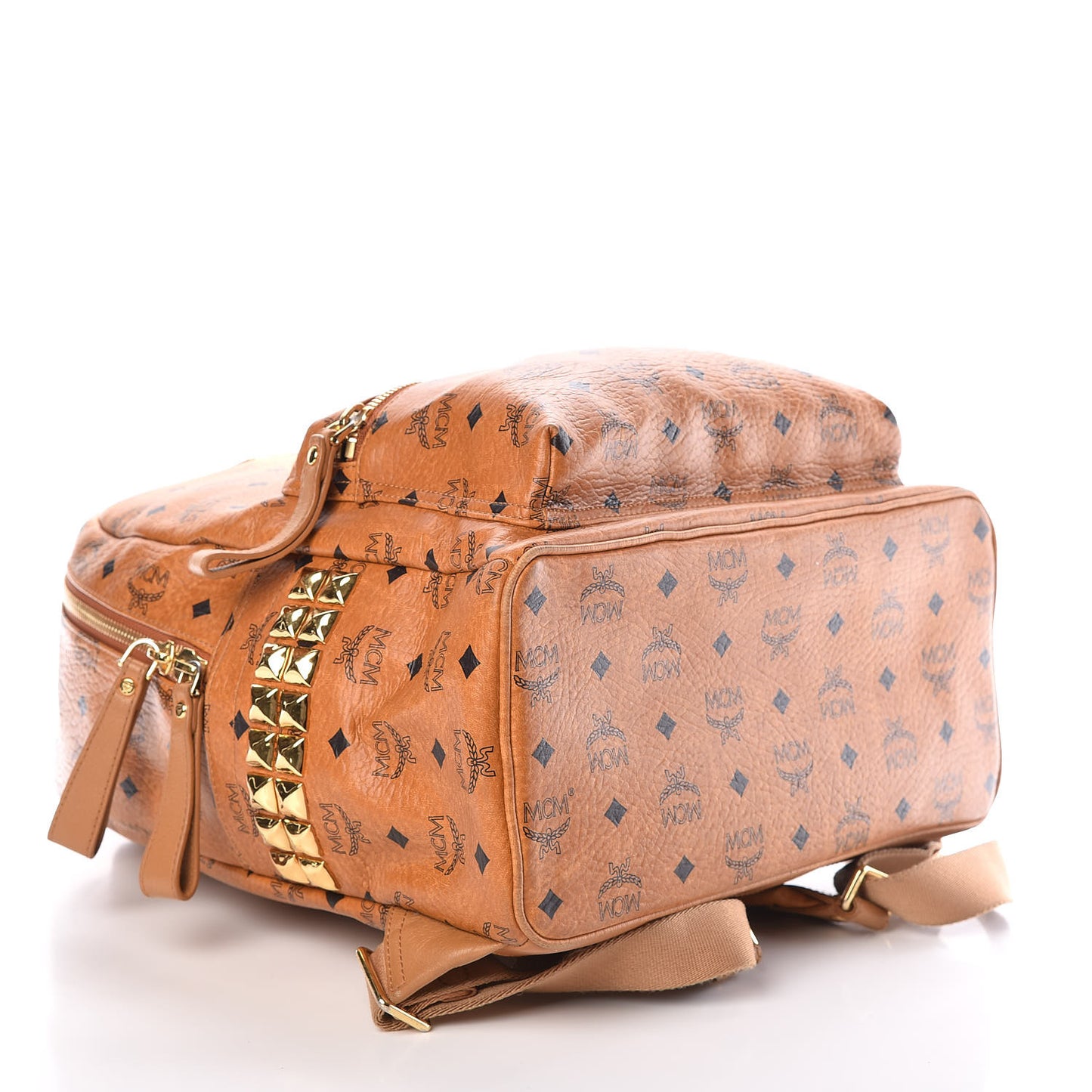 Visetos Medium Side Studs Stark Backpack Cognac