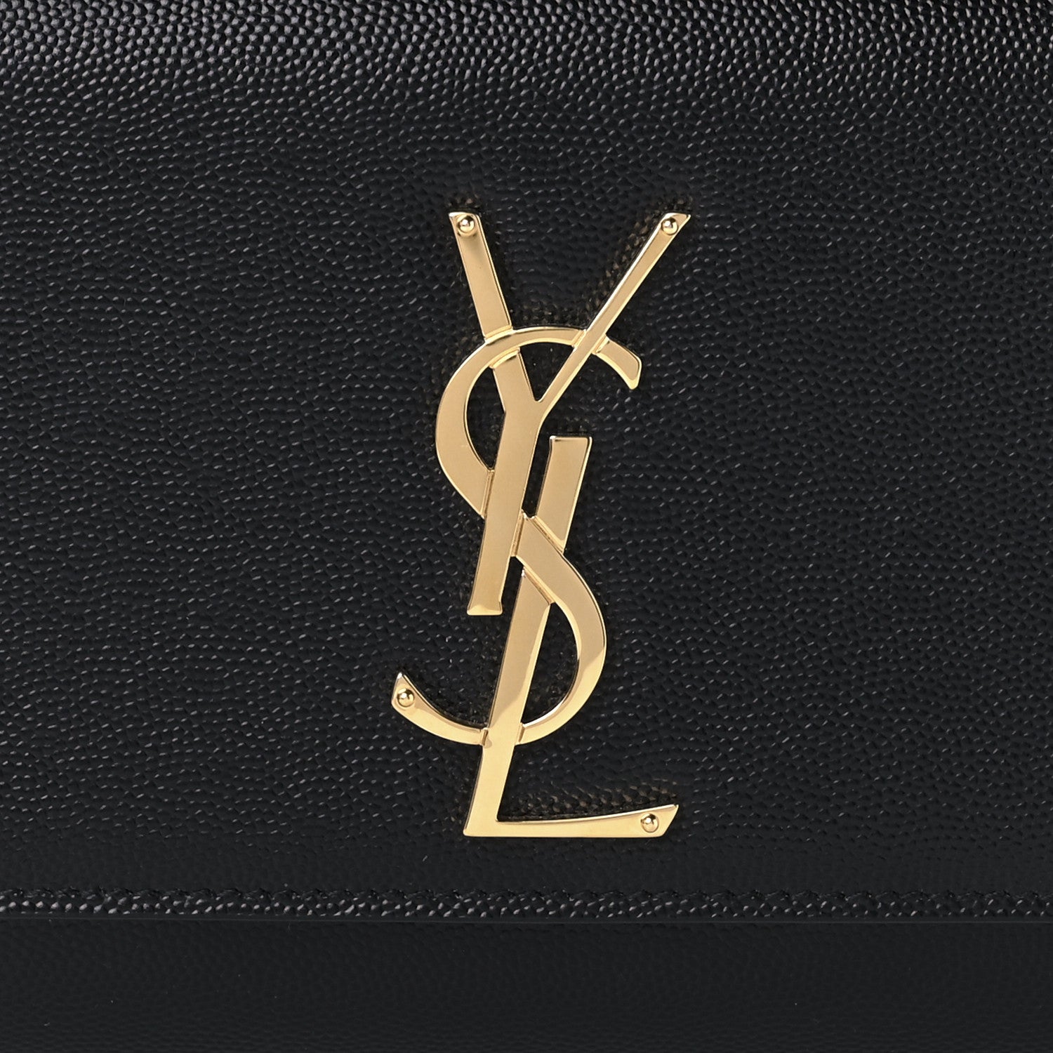 Saint Laurent Grain De Poudre Small Monogram Kate Satchel Black 9 of 10