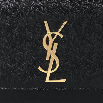 Saint Laurent Grain De Poudre Small Monogram Kate Satchel Black 9 of 10