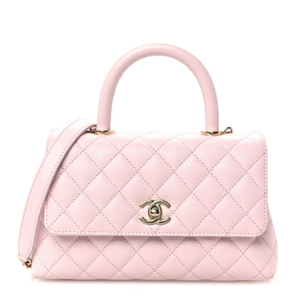 Chanel Caviar Quilted Mini Coco Handle Flap Light Pink 1 of 12