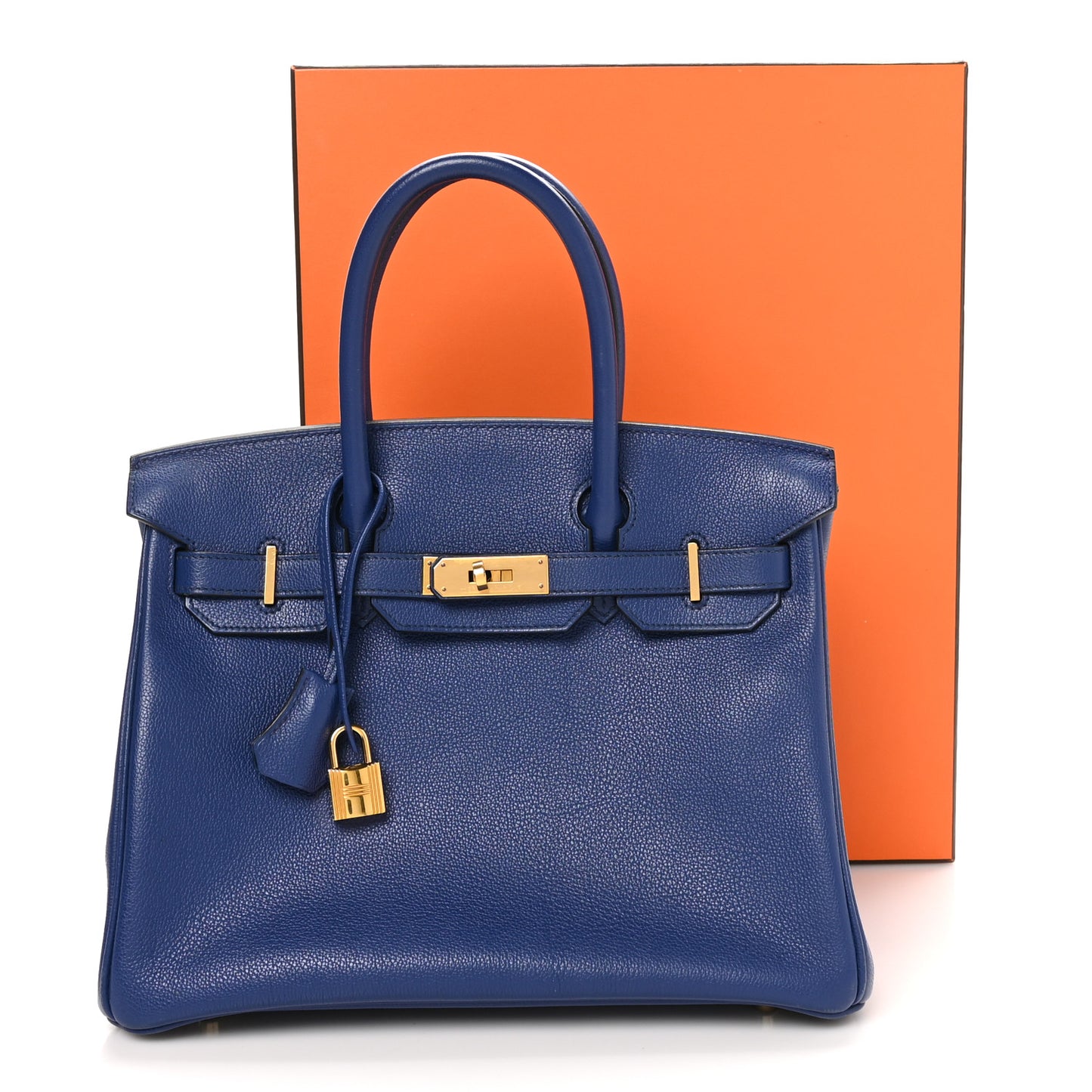 Taurillon Novillo Birkin 30 Bleu Saphir