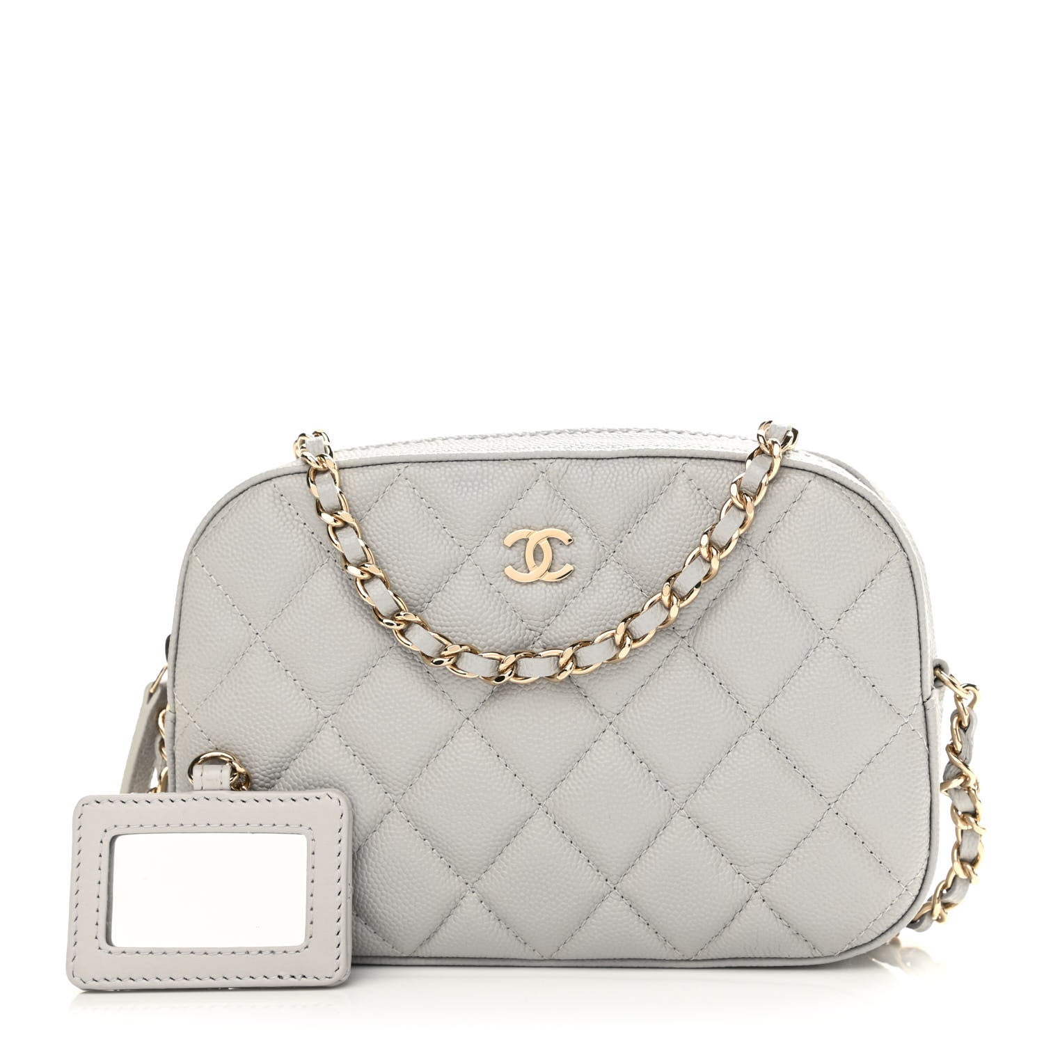 Chanel Caviar Quilted Camera Case Grey 1 of 11