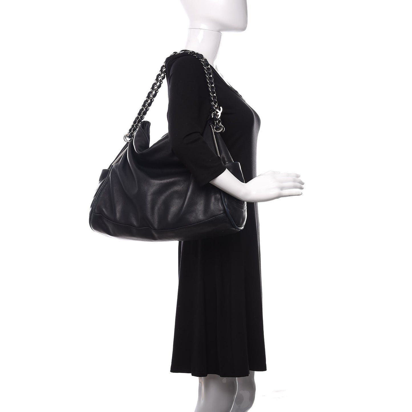 Lambskin Large Ultimate Soft Tote Black