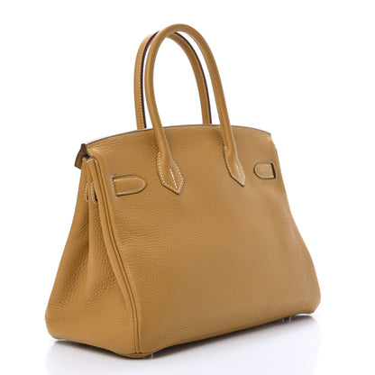 Hermes Taurillon Clemence Birkin 30 Natural Sable 3 of 14