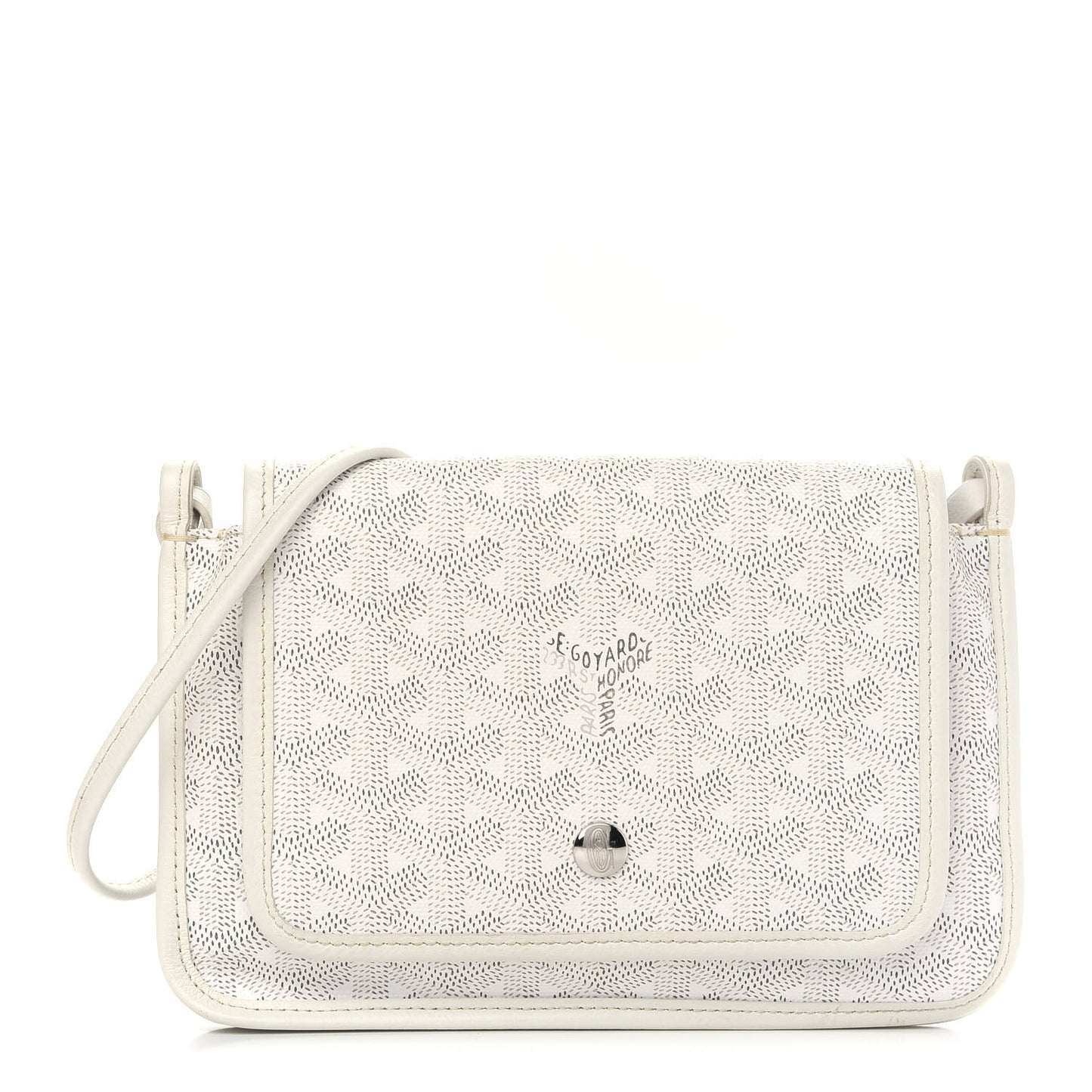 Goyardine Plumet Wallet Clutch White