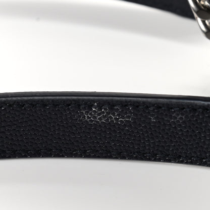 Saint Laurent Grain De Poudre Matelasse Chevron Quilted Round Vinyle Camera Bag Deep Marine 11 of 11