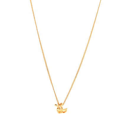 Saint Laurent Metal Opyum Twist Necklace Gold 1 of 4