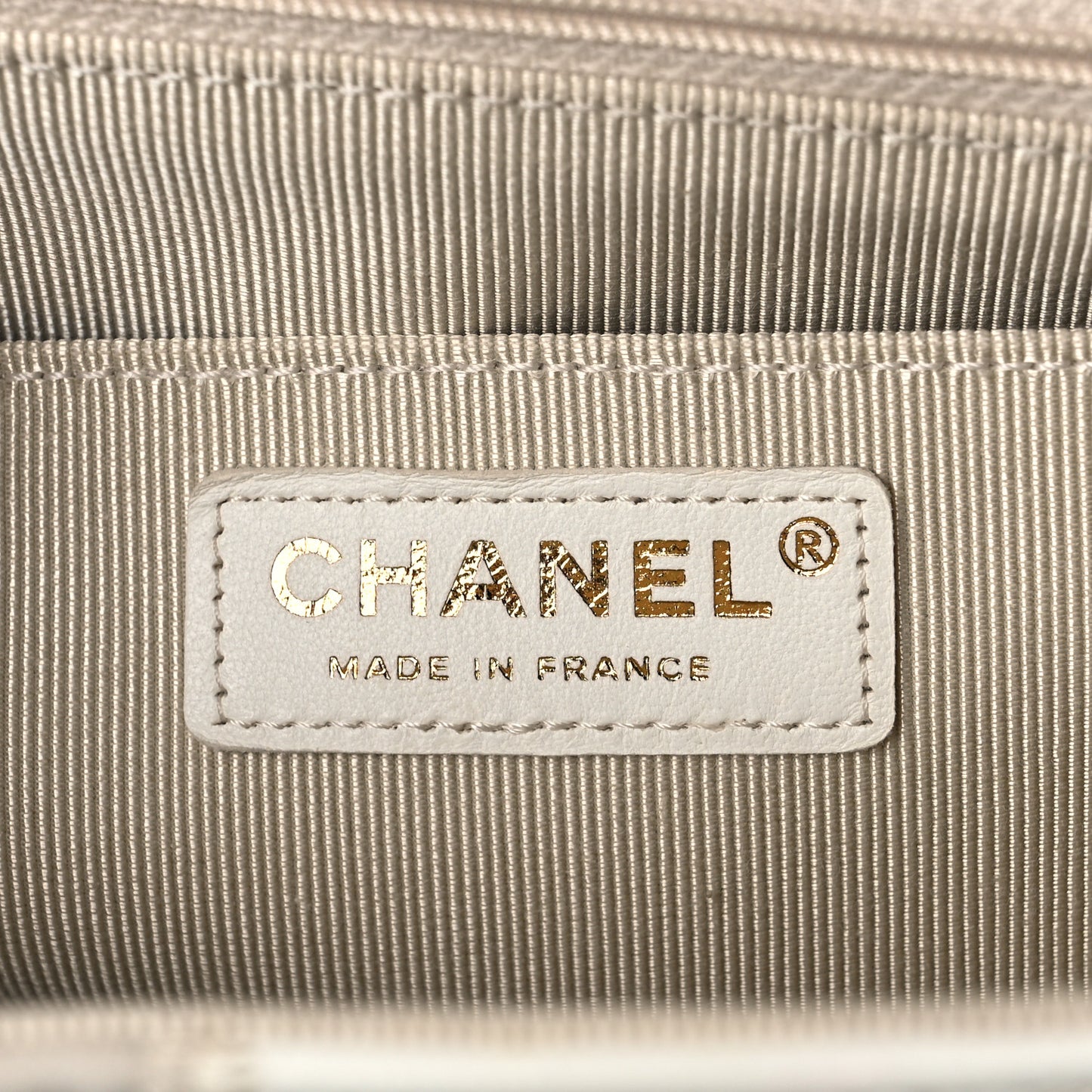 Tweed Patchwork Jumbo Single Flap White