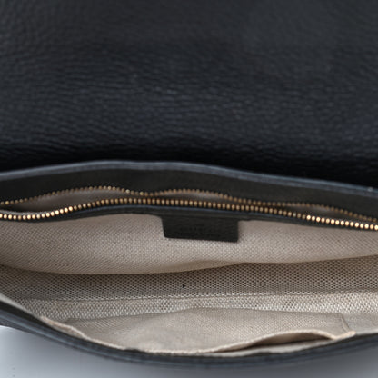 Gucci Pebbled Calfskin Medium Soho Flap Crossbody Black 4 of 5