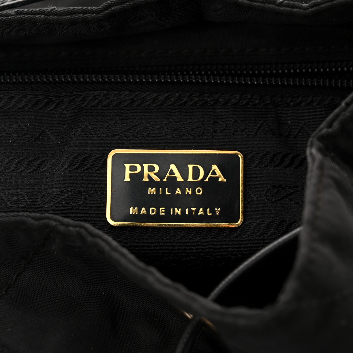 Prada Tessuto Nylon Vela Quilted Chain Backpack Black 6 of 13
