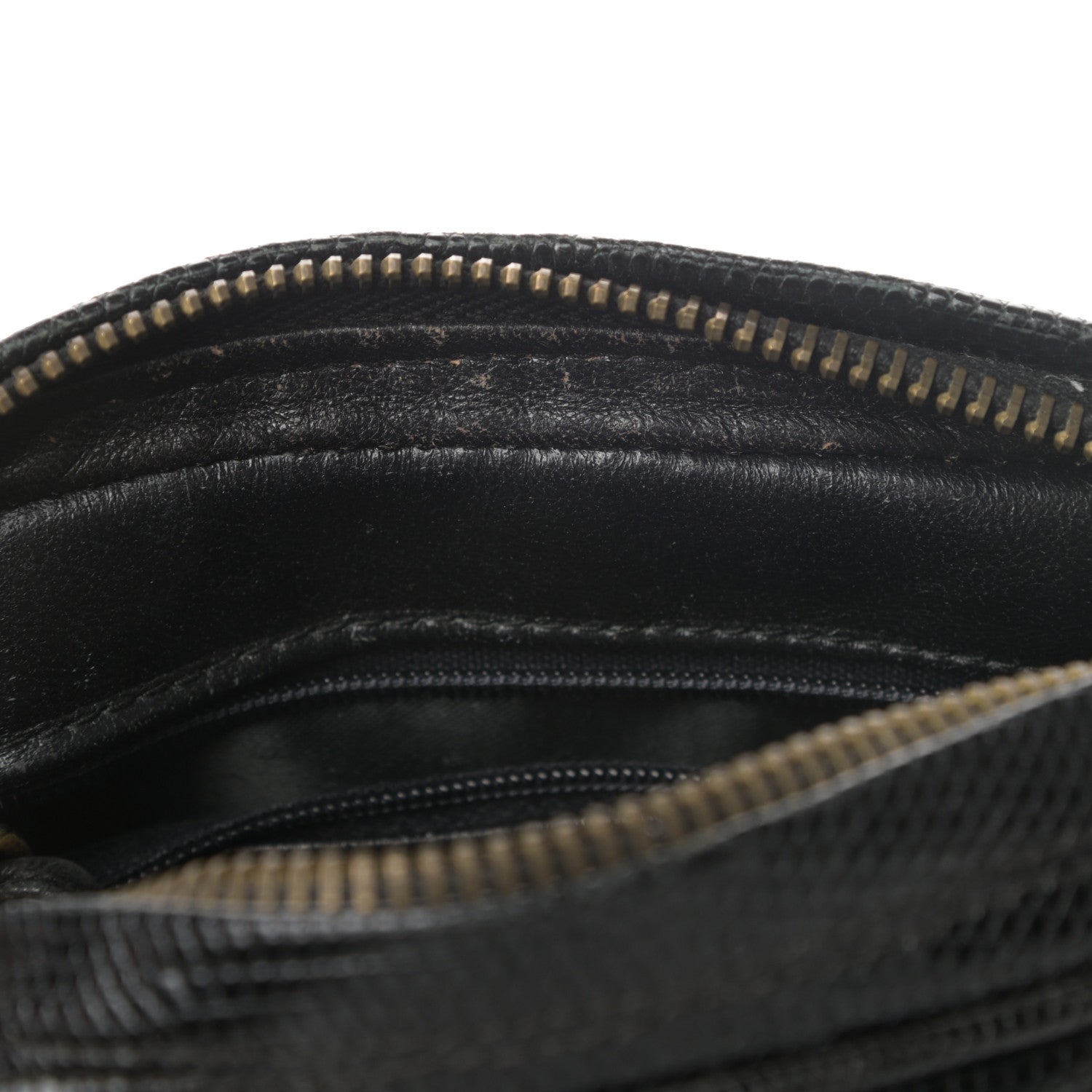 Chanel Lizard Quilted Small Tassel Camera Case Black 12 of 13