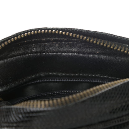 Chanel Lizard Quilted Small Tassel Camera Case Black 12 of 13