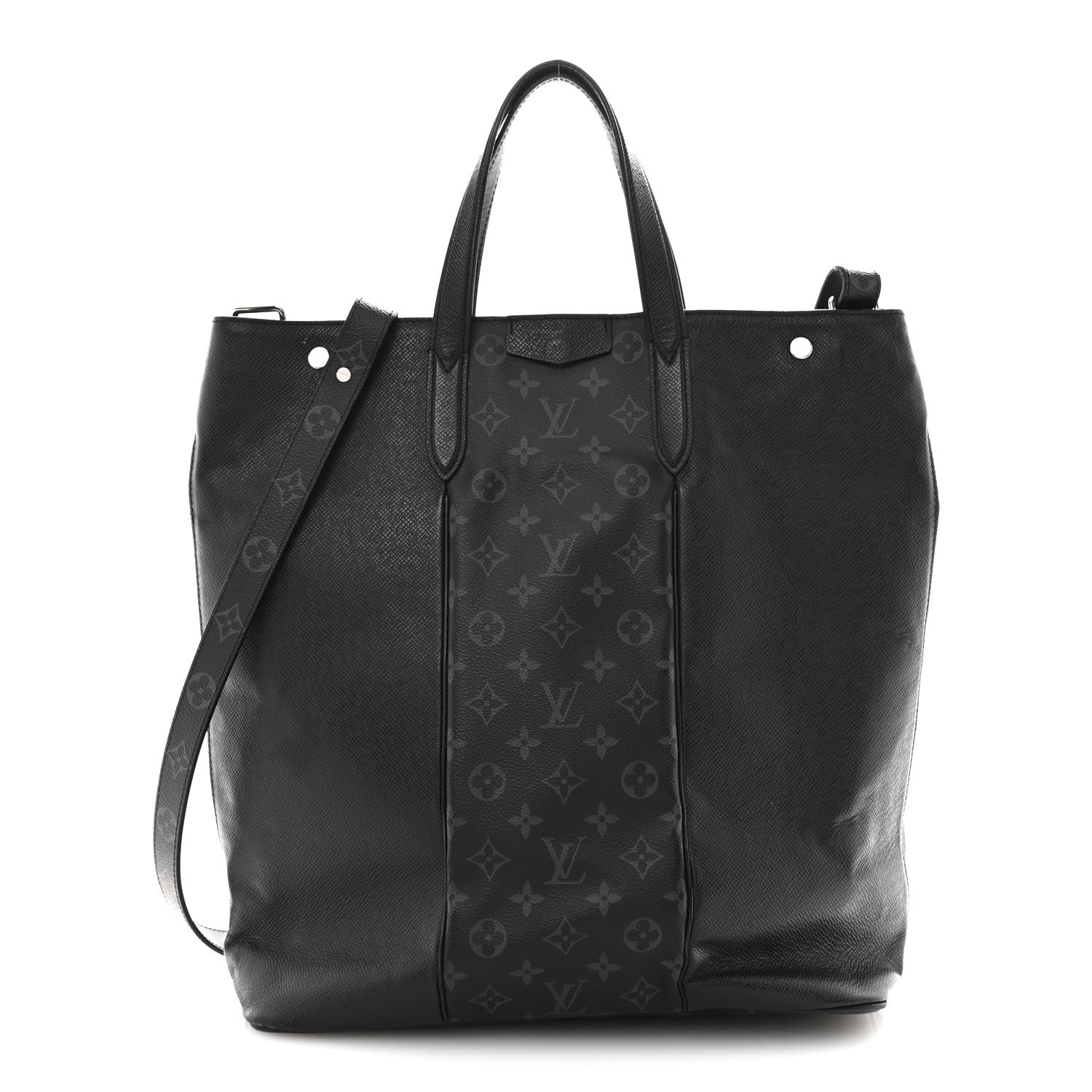 Louis Vuitton Taiga Monogram Eclipse Outdoor Tote Black 1 of 14