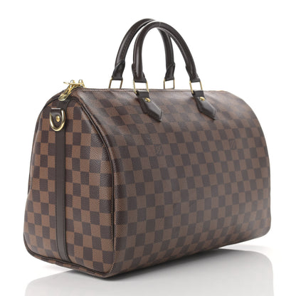 Louis Vuitton Damier Ebene Speedy Bandouliere 35 2 of 9