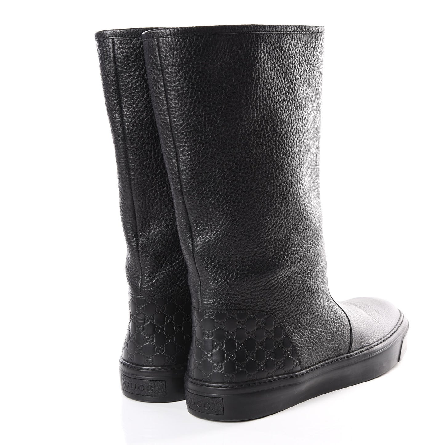Calfskin Microguccissima Boots 39.5 Black