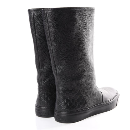 Gucci Calfskin Microguccissima Boots 39.5 Black 5 of 9