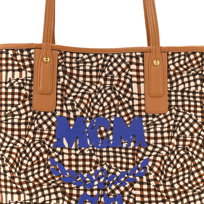 MCM Visetos Medium Liz Reversible Shopper Tote Cognac 13 of 16