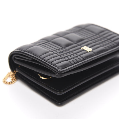 Burberry Lambskin Quilted Card Case With Detachable Strap Black 8 of 9