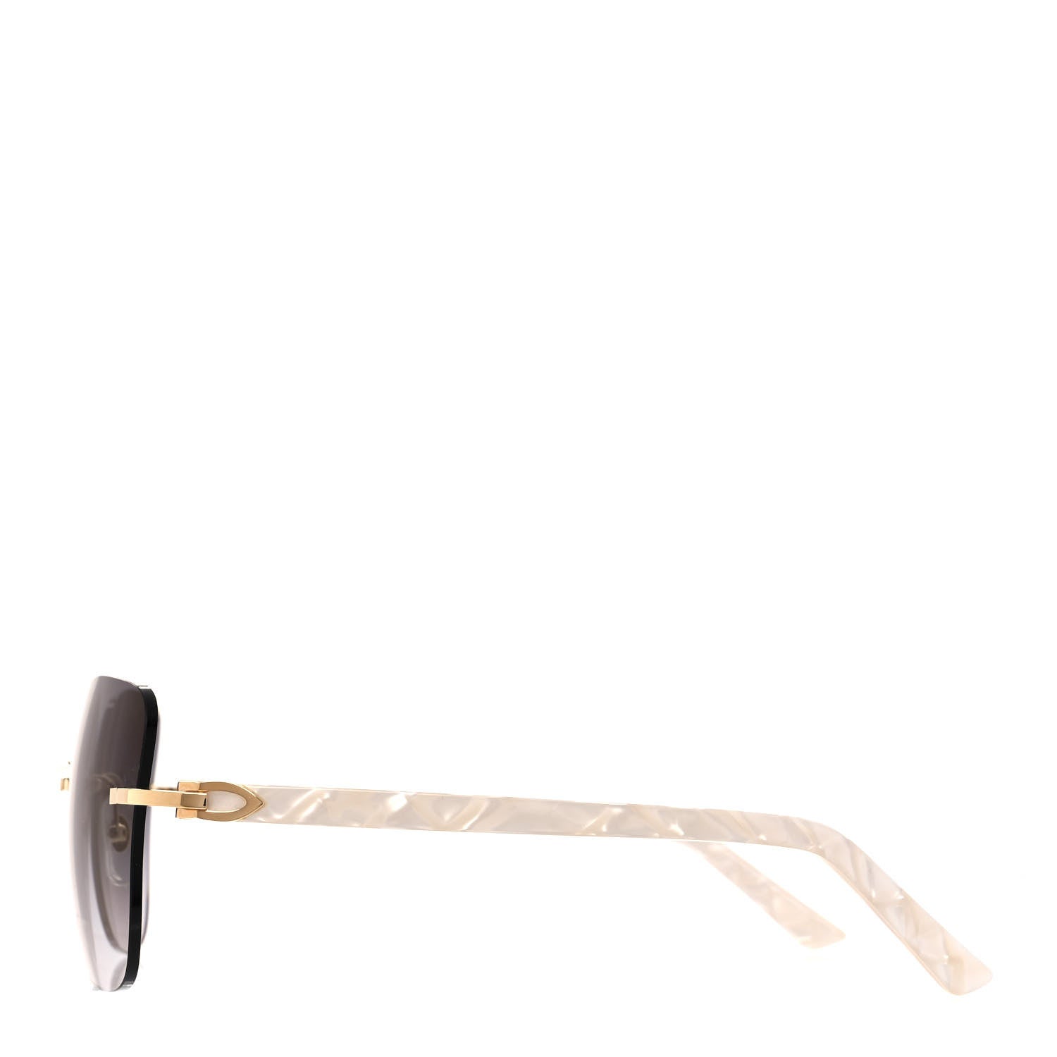 Cartier Mother of Pearl Sunglasses CT001RS Gold White 3 of 8