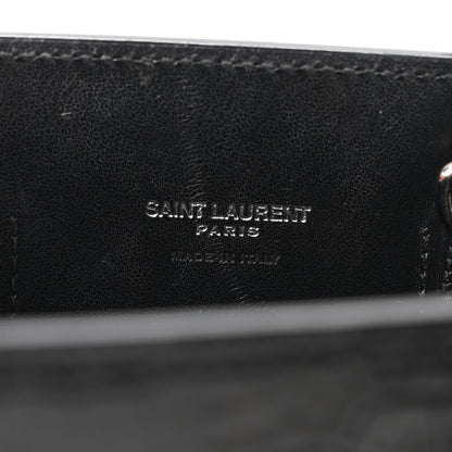 Saint Laurent Calfskin Crocodile Embossed Nano Sac De Jour Black 6 of 10