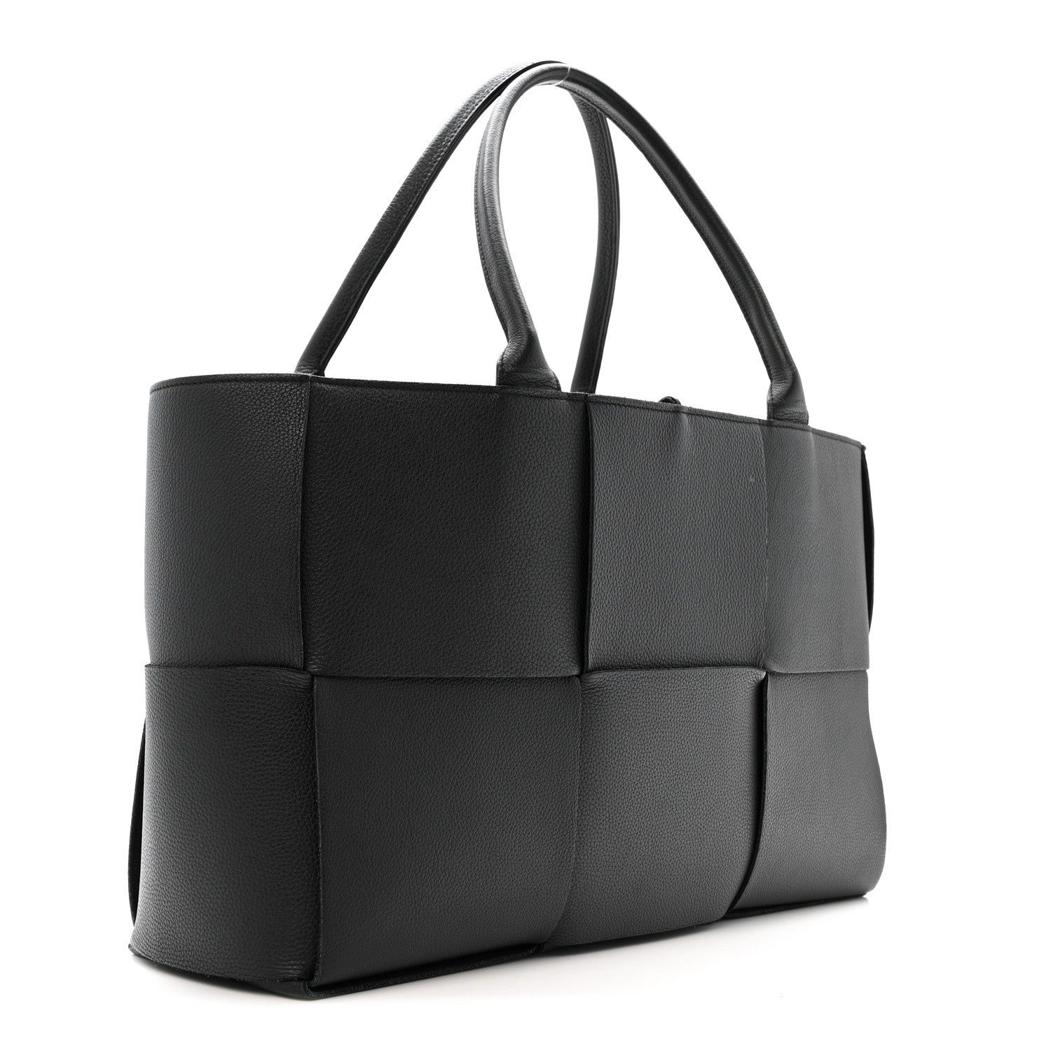 0221-225 バッグ Bottega Veneta Grained Calfskin Maxi Intrecciato Medium Arco Tote